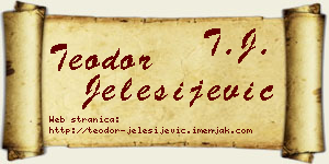 Teodor Jelesijević vizit kartica